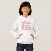 Shine Bright Always Kids' Pullover Hoodie  (Voorkant volledig)