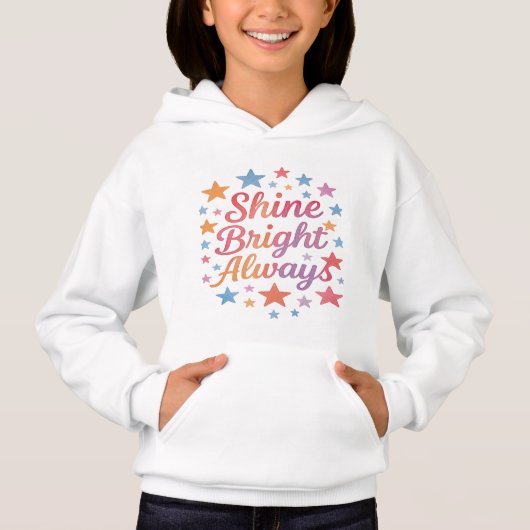 Shine Bright Always Kids' Pullover Hoodie  (Voorkant)