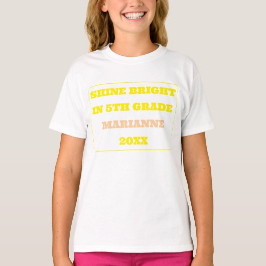 Shine Bright Back To School T-shirt (Voorkant)
