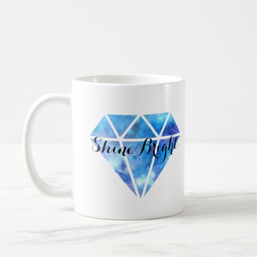 Shine Bright (Blue Diamond) Koffiemok (Links)