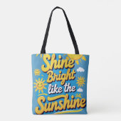 Shine Bright Daily – Uitgelichte quote Tote Bag (Achterkant)