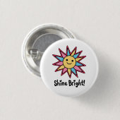 Shine Bright: een kleurrijk zonnescherm Ronde Button 3,2 Cm (Voorkant /achterkant)
