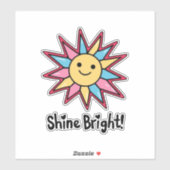 Shine Bright: een kleurrijk zonnescherm Sticker (Vel)