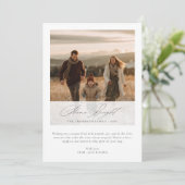 Shine Bright Elegant Script Rustic Christmas Photo Feestdagenkaart (Staand voorkant)