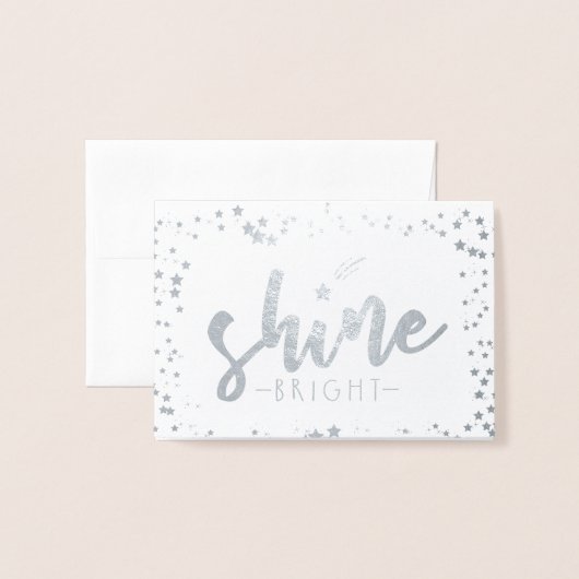 Shine Bright Folie Kaarten (Voorkant met envelop)