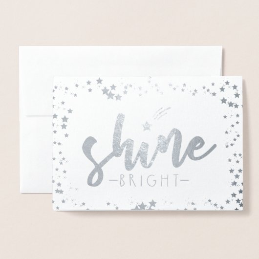 Shine Bright Folie Kaarten (Voorkant met envelop)