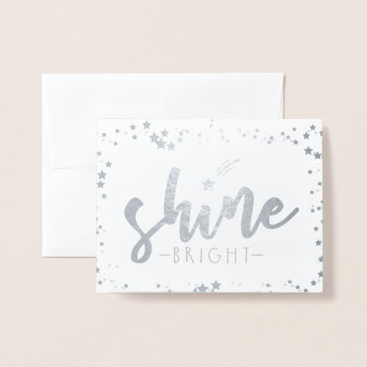 Shine Bright Folie Kaarten (Voorkant met envelop)