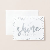 Shine Bright Folie Kaarten (Voorkant met envelop)