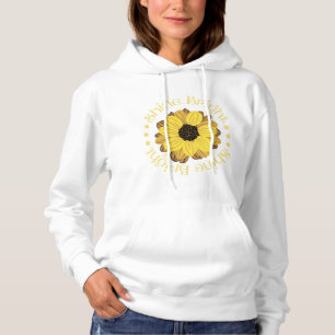 "Shine Bright" Geel Zonnebloem Ontwerp Hoodie