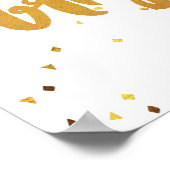 Shine Bright Gold Typografie Poster (Hoek)