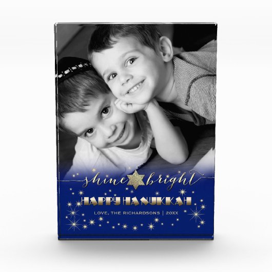 Shine & Bright Hanukkah Custom Fotoblokken (Voorkant)