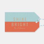 Shine Bright Holiday Cadeaulabel (Voorkant (Horizontaal))