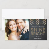 Shine Bright Holiday Fotokaart - Goud Feestdagenkaart (Voorkant / Achterkant)