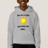 'Shine Bright' Hoodie Kind/Young Adult (grijs) (Voorkant)