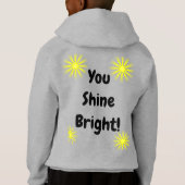 'Shine Bright' Hoodie Kind/Young Adult (grijs) (Achterkant)