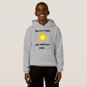 'Shine Bright' Hoodie Kind/Young Adult (grijs) (Voorkant volledig)