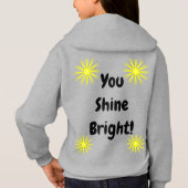 'Shine Bright' Hoodie Kind/Young Adult (grijs) (Achterkant)