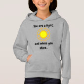 'Shine Bright' Hoodie Kind/Young Adult (grijs) (Voorkant)