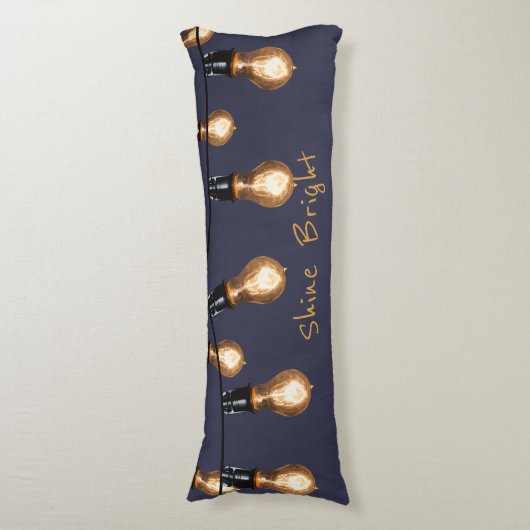 Shine Bright - Industrial String Lights Lichaamskussen (Voorkant Verticaal)