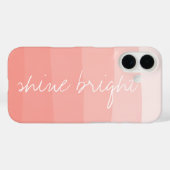 Shine Bright | Koraalperzik Waterverf Ombre Stripe Case-Mate iPhone Case (Achterkant (horizontaal))
