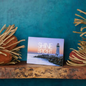 Shine Bright Lighthouse pasta Sunset Rocky Beach Fotoplaat (Zijkant)