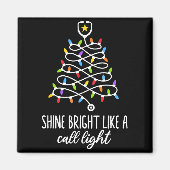 Shine Bright Like A Call Light Funny Nurse Christm Magneet (Voorkant)
