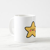 Shine Bright Mok – Fun Star Sticker Design voor Ki (Voorkant links)