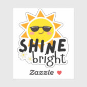 Shine Bright Motivatie waterdicht Sticker (Vel)