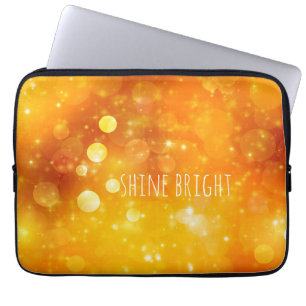 Shine Bright Quote met sprankelend ontwerp Laptop Sleeve