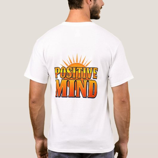 Shine Bright: Retro positieve geest zonnestralen T-shirt (Achterkant)