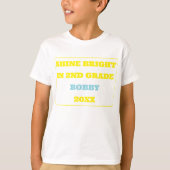 Shine Bright Second Grade Back To School T-Shirt (Voorkant)