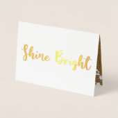 Shine Bright Snowman Kerstfoto Folie Kaart (Voorkant)