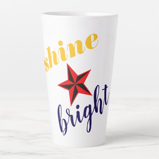 Shine Bright Star Mark Latte Mok (Voorkant)