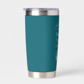 Shine Bright Starry Nights Teal Tumbler Geïsoleerde Drinkbeker (Rechts)