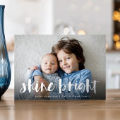 Shine Bright | Volledige foto Hanukkah Silver Folie Feestdagenkaart
