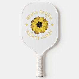 Shine Bright Yellow Sunflower Pickleball Paddle