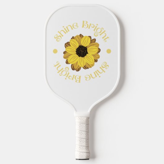 Shine Bright Yellow Sunflower Pickleball Paddle (Voorkant)
