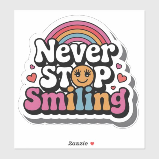 Shine Bright - Zon en glimlach Sticker (Vel)