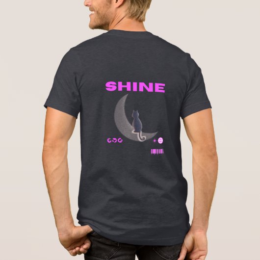 Shine Cat op de maan T-shirt (Achterkant)
