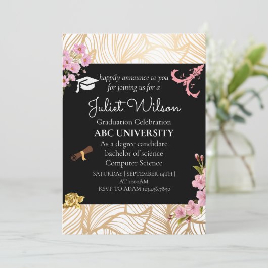 Shine college universiteit afstuderen start kaart (Staand voorkant)