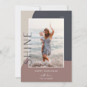 Shine Colorblock | Verticale foto Hanukkah Feestdagenkaart (Voorkant)