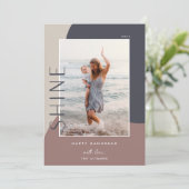 Shine Colorblock | Verticale foto Hanukkah Feestdagenkaart (Staand voorkant)