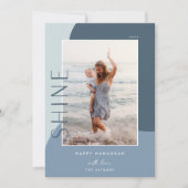 Shine Colorblock | Verticale foto Hanukkah Feestdagenkaart (Voorkant)