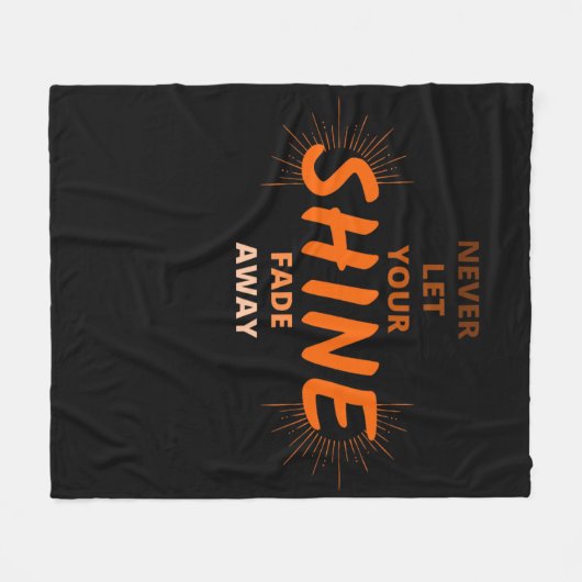 "SHINE" Cool Motivatie Fleece Blanket (Voorkant (Horizontaal))