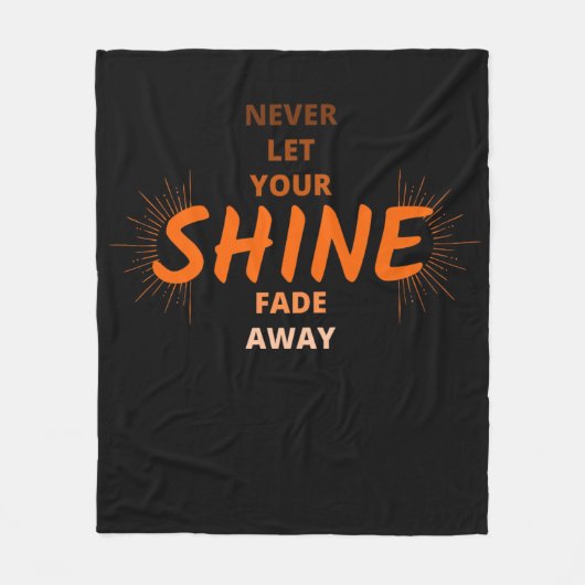 "SHINE" Cool Motivatie Fleece Blanket Deken (Voorkant)