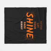 "SHINE" Cool Motivatie Fleece Blanket Deken (Voorkant (Horizontaal))