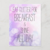 Shine de hele dag - Paarse Sparkles vriendschap ci Briefkaart (Voorkant)