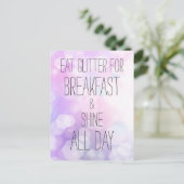 Shine de hele dag - Paarse Sparkles vriendschap ci Briefkaart (Staand voorkant)