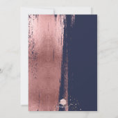 Shine, Faux Metallic Roos Gold Brush Stroke Kaart (Achterkant)