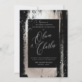 Shine, Faux-metallisch zilverpenseel Slag Kaart (Voorkant)